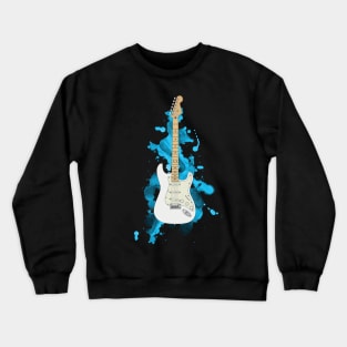 S-Style Electric Guitar Polar White Color Crewneck Sweatshirt